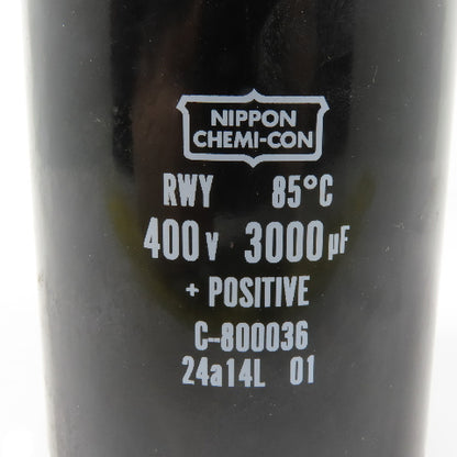 Nippon Chemi-Con RWY 400V 3000uF Screw Terminal Power Capacitor 400V 3000uF