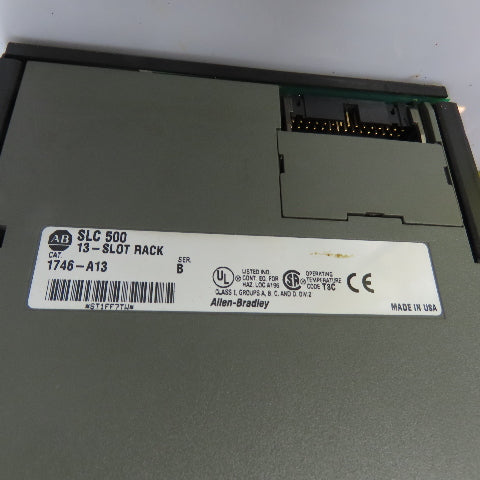 Allen-Bradley 1746-A13 SLC 500 13-Slot Rack Chassis SerB w/ 1746-P4 Power Supply