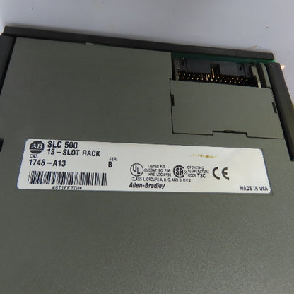 Allen-Bradley 1746-A13 SLC 500 13-Slot Rack Chassis SerB w/ 1746-P4 Power Supply