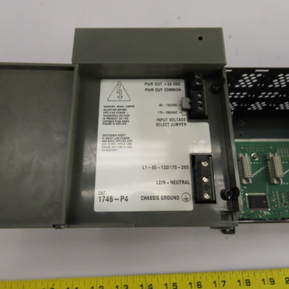 Allen-Bradley 1746-A13 SLC 500 13-Slot Rack Chassis SerB w/ 1746-P4 Power Supply
