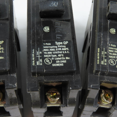 Siemens Q130 30A 1-Pole Circuit Breaker Lot of 6