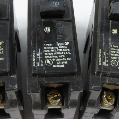 Siemens Q130 30A 1-Pole Circuit Breaker Lot of 6