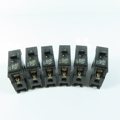 Siemens Q130 30A 1-Pole Circuit Breaker Lot of 6