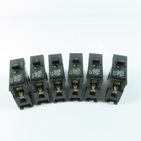 Siemens Q130 30A 1-Pole Circuit Breaker Lot of 6