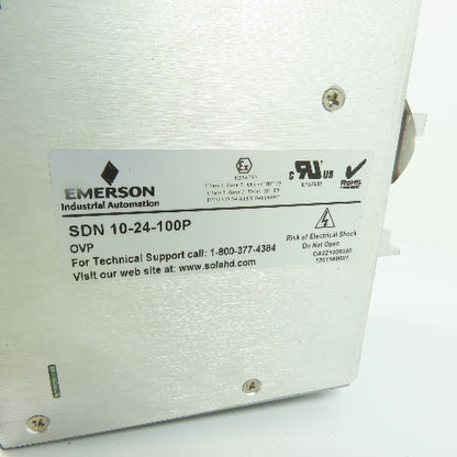 Sola SDN 10-24-100P Power Supply 115/230VAC 5/2A Input 24VDC 10A Output