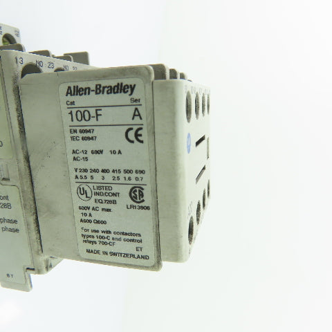 Allen-Bradley 700-CF400* Control Relay 600VAC Max W/ 100-F Auxiliary Contact