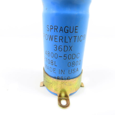 Sprague 36DX 4800-50DC Powerlytic Aluminum Electrolytic Capacitor 4800uF 50VDC
