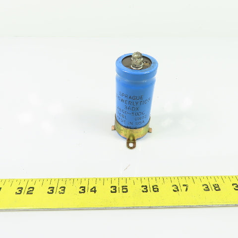 Sprague 36DX 4800-50DC Powerlytic Aluminum Electrolytic Capacitor 4800uF 50VDC
