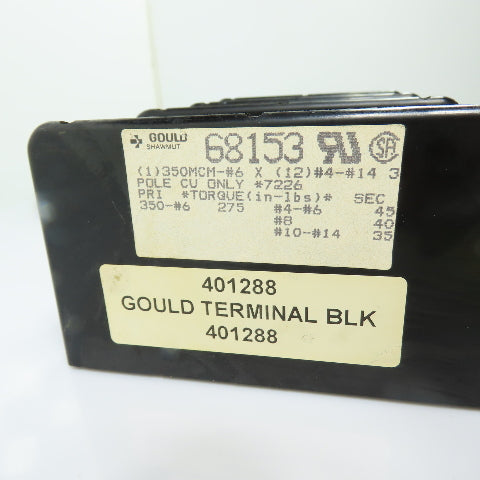 Gould Shawmut 68153 3-Pole Power Distribution Terminal Block 350MCM 600V