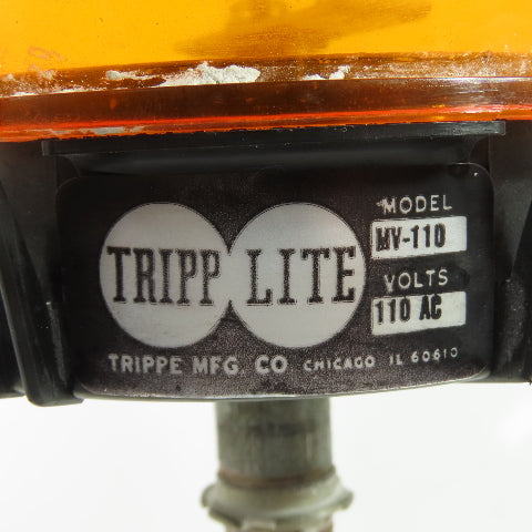 Tripp Lite MV-110 Rotating Warning Beacon Light Amber 110VAC