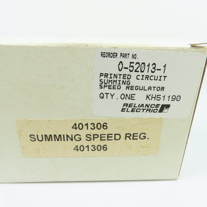 Reliance Electric 0-52013-1 Summing Speed Regulator Printed Circuit Board NEW