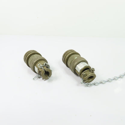 Amphenol 97-3055-22-8 406592 Circular Military Connectors 10-Pin Lot Of 2