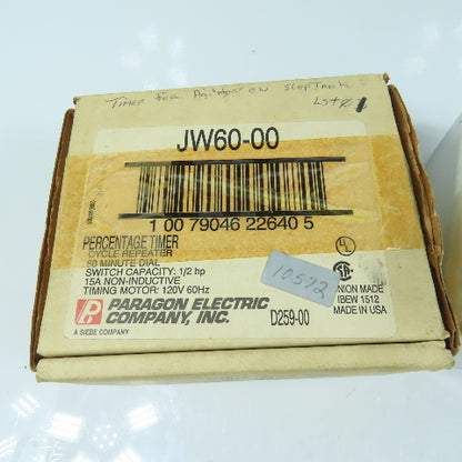 Paragon D259-00 JW60-00 60 Min Cycle Repeater Percentage Timer 120V