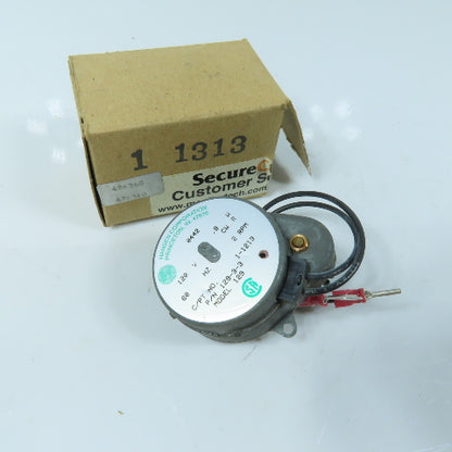 Hansen Corp. 129-3-3 Synchronous Gear Motor 120V 60Hz 2RPM With Drive Gear