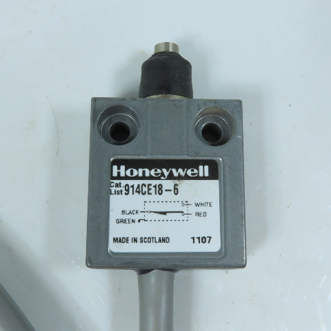Honeywell 914CE18-6 Compact Miniature Limit Switch Top Plunger 125-250V