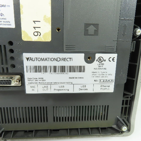 Automation Direct EA7-T15C C-more Touch Screen HMI Panel 15" 24VDC 33W