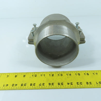 4" Aluminum Split Flange Clamping Coupling Male NPT Adapter