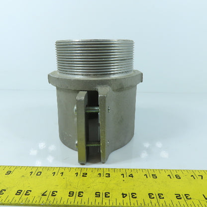 4" Aluminum Split Flange Clamping Coupling Male NPT Adapter