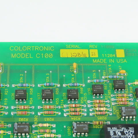 Colortronic C100 Main Control Circuit Board Rev 1.1086