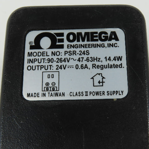 Omega PSR-24S Regulated Class II Power Supply 24VDC 0.6A 14.4W Wall Adapter