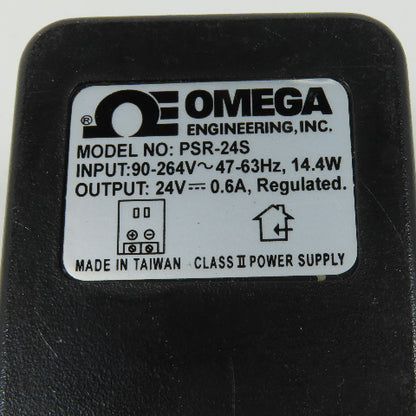 Omega PSR-24S Regulated Class II Power Supply 24VDC 0.6A 14.4W Wall Adapter