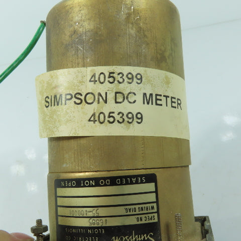 Simpson 55-100001 16885 0-100 D.C. Amperes Analog Panel Meter
