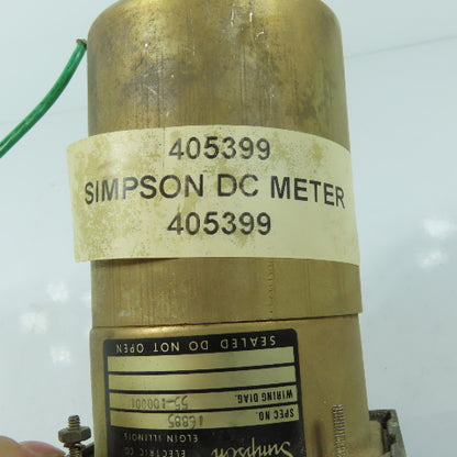 Simpson 55-100001 16885 0-100 D.C. Amperes Analog Panel Meter