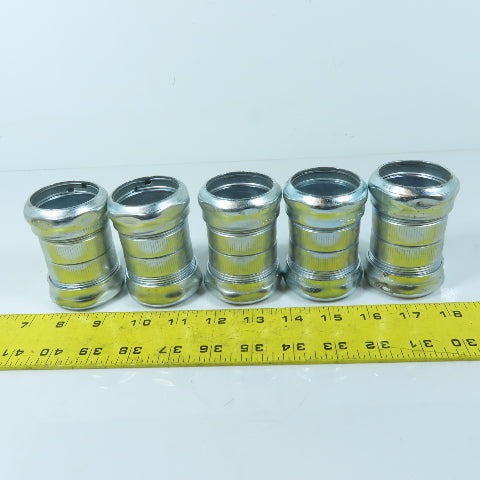 Topaz 1-1/2" EMT Compression Couplings Steel Lot of 5