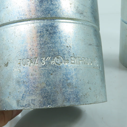 Topaz 3" Set Screw Conduit Couplings EMT Rigid Lot of 2