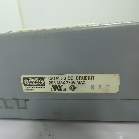 Hubbell DRUBKIT DIN Rail Mount Utility Box Outlet 20A Max 250V Max