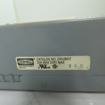 Hubbell DRUBKIT DIN Rail Mount Utility Box Outlet 20A Max 250V Max