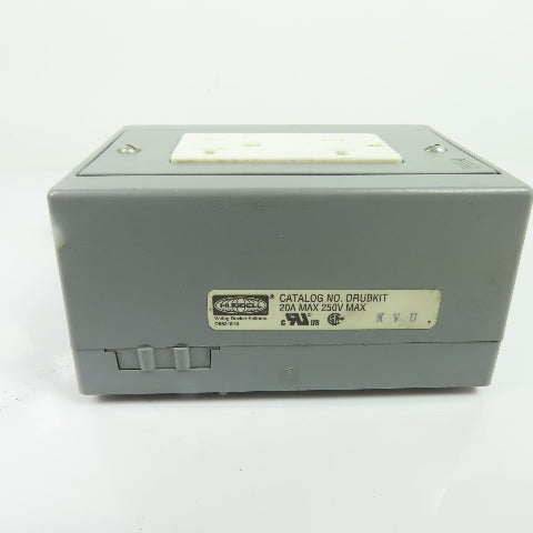 Hubbell DRUBKIT DIN Rail Mount Utility Box Outlet 20A Max 250V Max