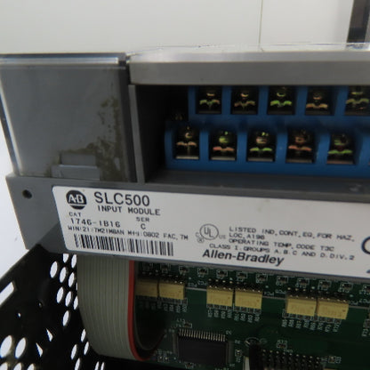 Allen-Bradley 1746-A13 SLC 500 13-Slot Rack Chassis W/ (6)1746-IB16 (5)1746-OA16