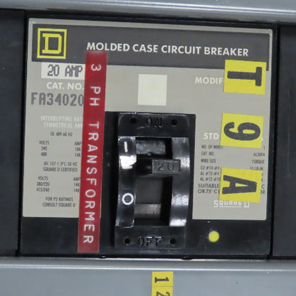 Square D HCN 3254-2 I-Line 225A Panelboard Load Center Breaker Box 600VAC 250VDC