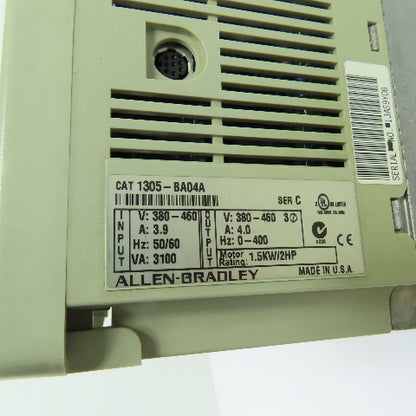 Allen-Bradley 1305-BA04A 1305 AC Drive 1.5kW 2HP 380-460V 3Ph Ser C