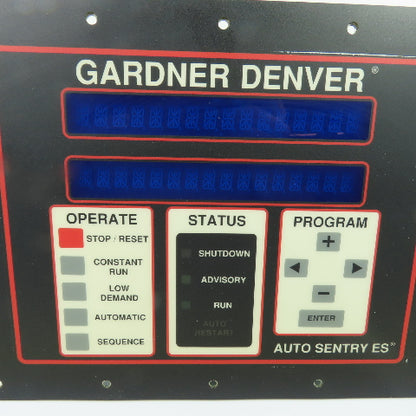 Gardner Denver 900828GD Auto Sentry ES Air Compressor Operator Control Panel