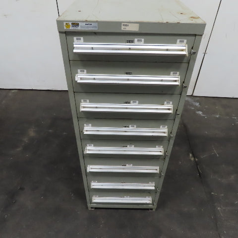Stanley Vidmar 8 Drawer Small Parts Tools Storage Shop Cabinet 22.5" x 28" x 59"