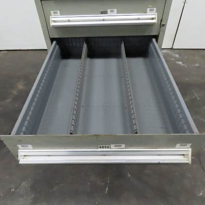 Stanley Vidmar 8 Drawer Small Parts Tools Storage Shop Cabinet 22.5" x 28" x 59"