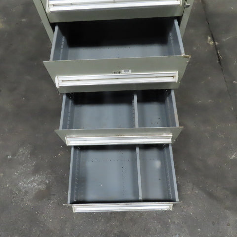 Stanley Vidmar 8 Drawer Small Parts Tools Storage Shop Cabinet 22.5" x 28" x 59"