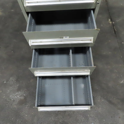 Stanley Vidmar 8 Drawer Small Parts Tools Storage Shop Cabinet 22.5" x 28" x 59"