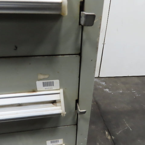 Stanley Vidmar 8 Drawer Small Parts Tools Storage Shop Cabinet 22.5" x 28" x 59"
