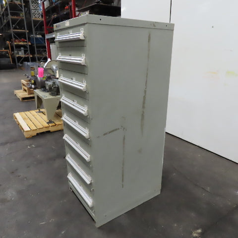 Stanley Vidmar 8 Drawer Small Parts Tools Storage Shop Cabinet 22.5" x 28" x 59"