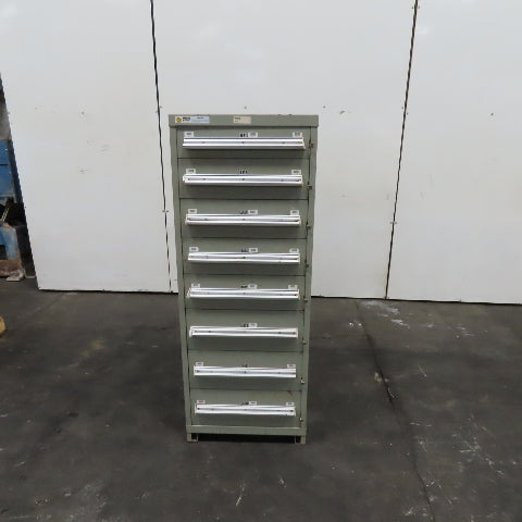 Stanley Vidmar 8 Drawer Small Parts Tools Storage Shop Cabinet 22.5" x 28" x 59"