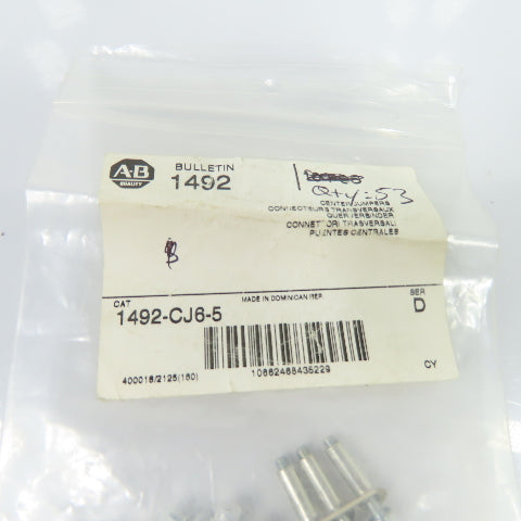 Allen-Bradley 1492-CJ6-5 Center Jumpers Ser D Lot of 53