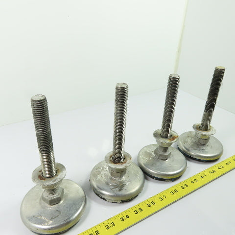 Machine Floor Leveling Feet 3-1/2" x 7-1/2" Tall Set of 4