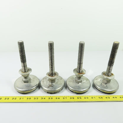 Machine Floor Leveling Feet 3-1/2" x 7-1/2" Tall Set of 4