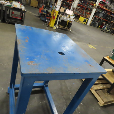 1" Thick Steel Top Machine Base Riser Table 30" x 36" x 47" Tall