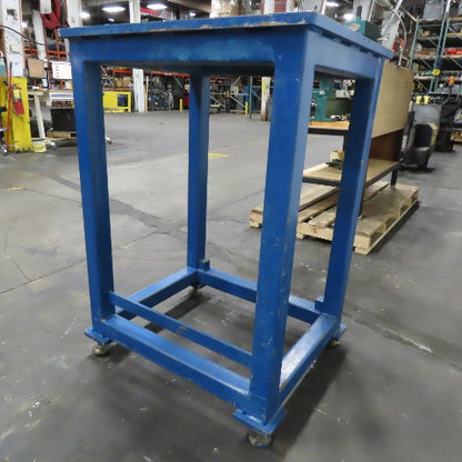 1" Thick Steel Top Machine Base Riser Table 30" x 36" x 47" Tall