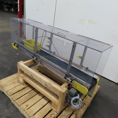 Direct Conveyors 9" x 60" Flat Belt Slide Bed Conveyor 37.5FPM 90VDC