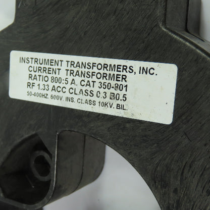 Instrument Transformers 350-801 Current Transformer Ratio 800:5 A 600V 10KV